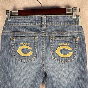 Touch by Alyssa Milano Verticle Stripe Low-rise Boot-Cut Bears Jeans Size 10